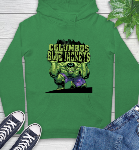 Columbus Blue Jackets NHL Hockey Incredible Hulk Marvel Avengers Sports Hoodie 8