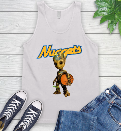 Denver Nuggets NBA Basketball Groot Marvel Guardians Of The Galaxy Tank Top