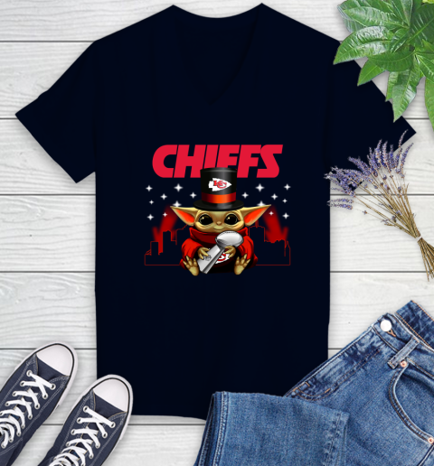 Super Bowl Baby Yoda Loves The Kansas City Chiefs Star Wars NFL Shirts 73