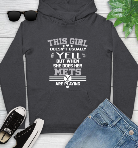 New York Mets MLB Baseball I Yell When My Team Is Playing Youth Hoodie 8