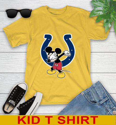 Indianapolis Colts NFL Football Dabbing Mickey Disney Sports Youth T-Shirt 8