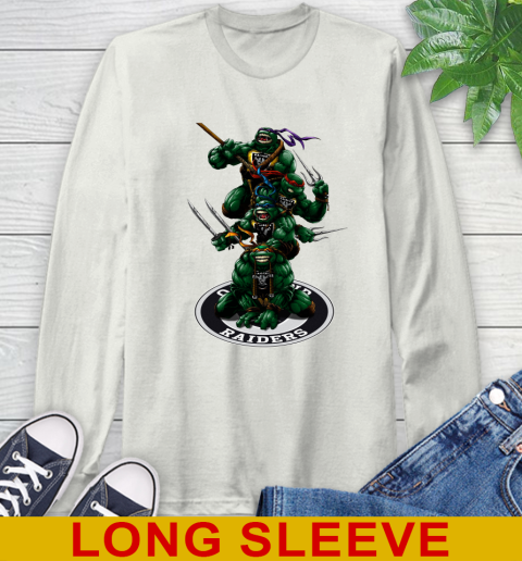 NFL Football Oakland Raiders Teenage Mutant Ninja Turtles Shirt Long Sleeve T-Shirt 12