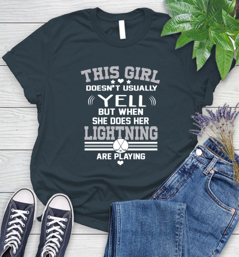 Tampa Bay Lightning NHL Hockey I Yell When My Team Is Playing Women's T-Shirt 11