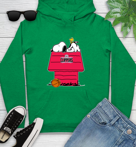 LA Clippers NBA Basketball Snoopy Woodstock The Peanuts Movie Youth Hoodie 7