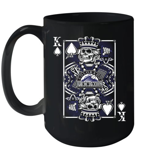 Colorado Rockies MLB Baseball The King Of Spades Death Cards Shirt Ceramic Mug 15oz