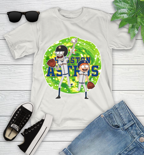 MLB Houston Astros Rick And Morty Baseball Sports Youth T-Shirt 12