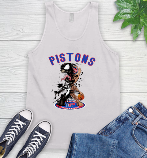 NBA Detroit Pistons Basketball Venom Groot Guardians Of The Galaxy Tank Top