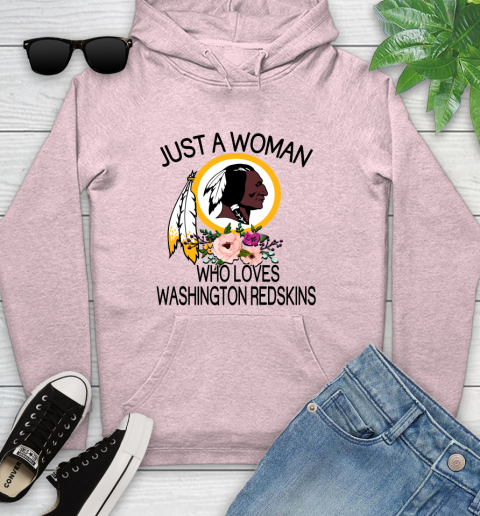 NFL Just A Woman Who Loves Washington Redskins Football Sports Youth Hoodie 6