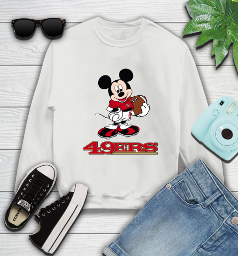 NFL Football San Francisco 49ers Cheerful Mickey Mouse Shirt Sweatshirt 5