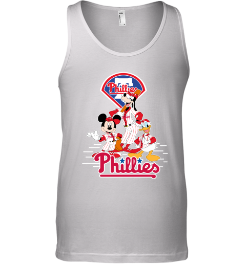 Philadelphia Phillies Mickey Donald And Goofy Baseball Tank Top