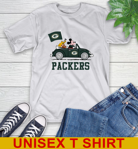 NFL Football Green Bay Packers Pluto Mickey Driving Disney Shirt T-Shirt 12