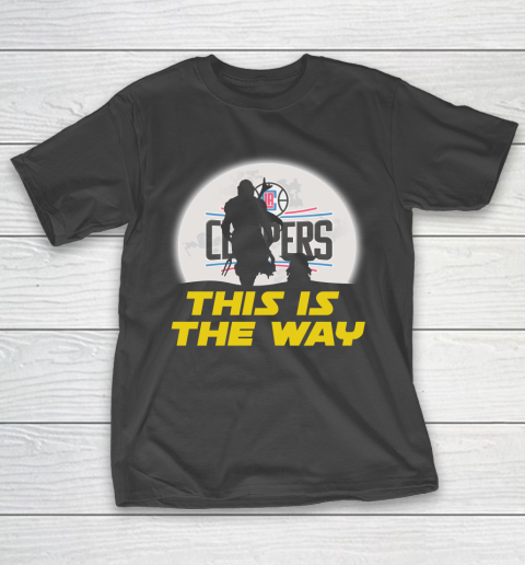 LA Clippers NBA Basketball Star Wars Yoda And Mandalorian This Is The Way T-Shirt
