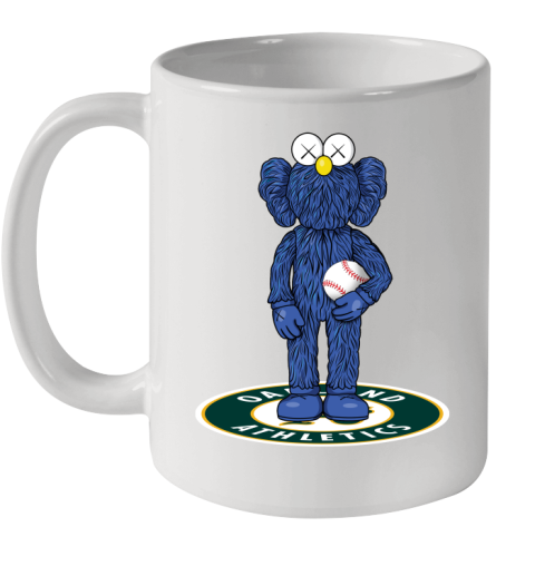 MLB Baseball Oakland Athletics Kaws Bff Blue Figure Shirt Ceramic Mug 11oz