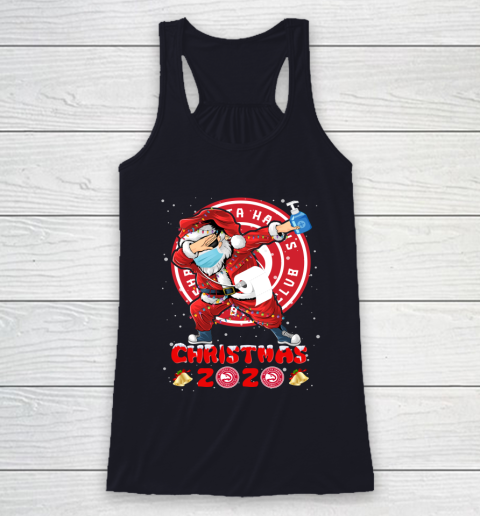 Atlanta Hawks Funny Santa Claus Dabbing Christmas 2020 NBA Racerback Tank 7