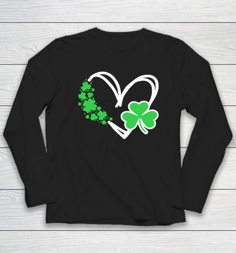 Heart St Patricks Day Shamrock Irish Long Sleeve T-Shirt