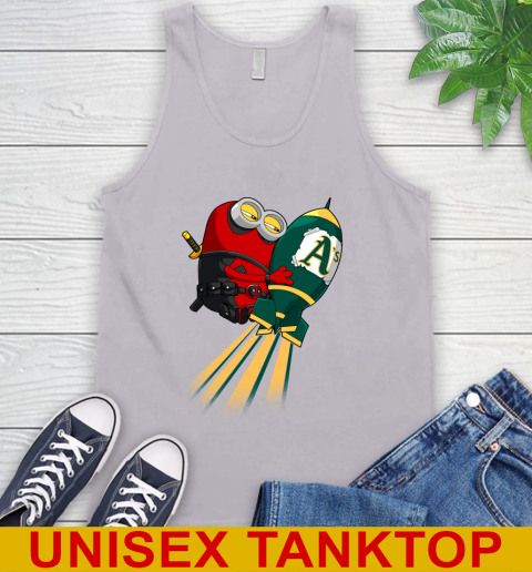 MLB Baseball Oakland Athletics Deadpool Minion Marvel Shirt Tank Top 3