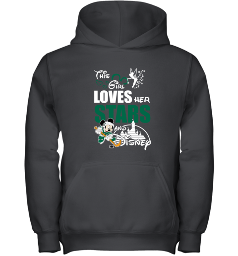This Girl Love Her Dallas Stars And Mickey Disney Youth Hoodie