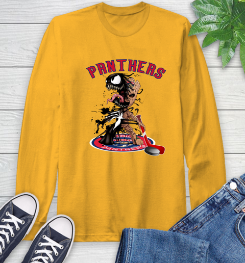 NHL Florida Panthers Hockey Venom Groot Guardians Of The Galaxy Long Sleeve T-Shirt 3