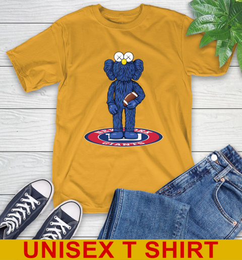 NFL Football New York Giants Kaws Bff Blue Figure Shirt T-Shirt 3