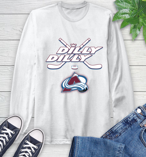 NHL Colorado Avalanche Dilly Dilly Hockey Sports Long Sleeve T-Shirt