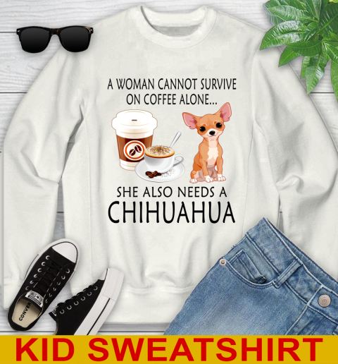 Women cannot survive on coffee alone she also need a cHIHUAHUA tshirt 97