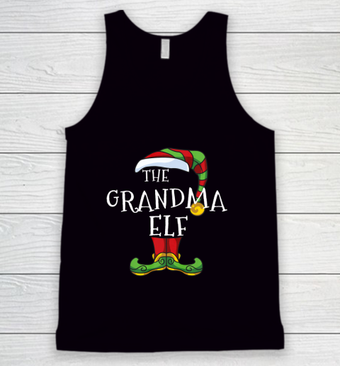 Grandma Elf Family Matching Christmas Group Gift Pajama Tank Top