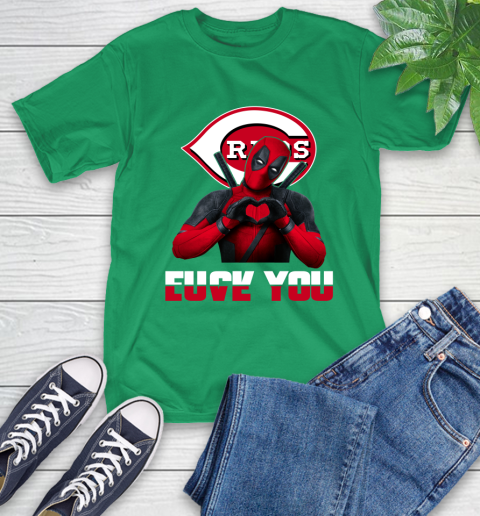 MLB Cincinnati Reds Deadpool Love You Fuck You Baseball Sports T-Shirt 7