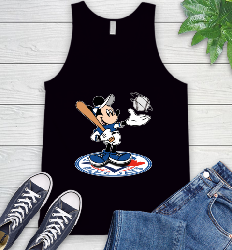 MLB Baseball Toronto Blue Jays Cheerful Mickey Disney Shirt Tank Top