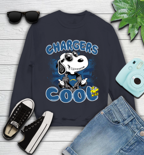 NFL Football Los Angeles Chargers Cool Snoopy Shirt Youth Sweatshirt 2