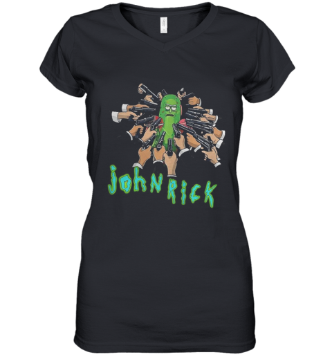 John Rick Rick And Morty And John Wick Women's V-Neck T-Shirt