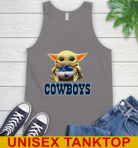 NFL Football Dallas Cowboys Baby Yoda Star Wars Shirt Tank Top 7
