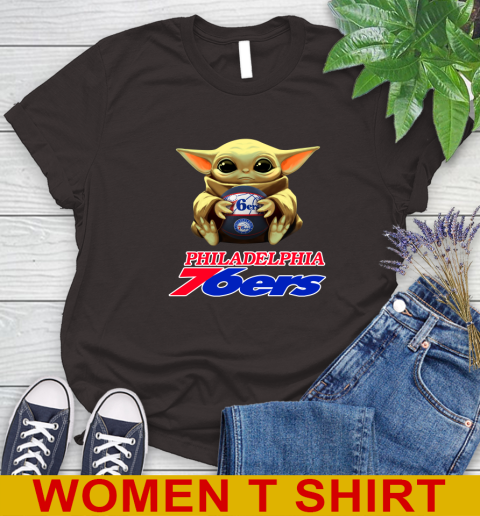 NBA Basketball Philadelphia 76ers Star Wars Baby Yoda Shirt 96