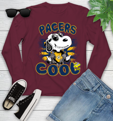 NBA Basketball Indiana Pacers Cool Snoopy Shirt Youth Long Sleeve 5