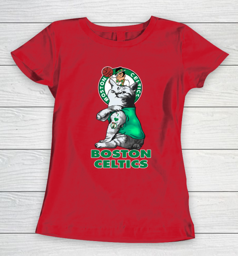 NBA Basketball My Cat Loves Boston Celtics Women's T-Shirt 9