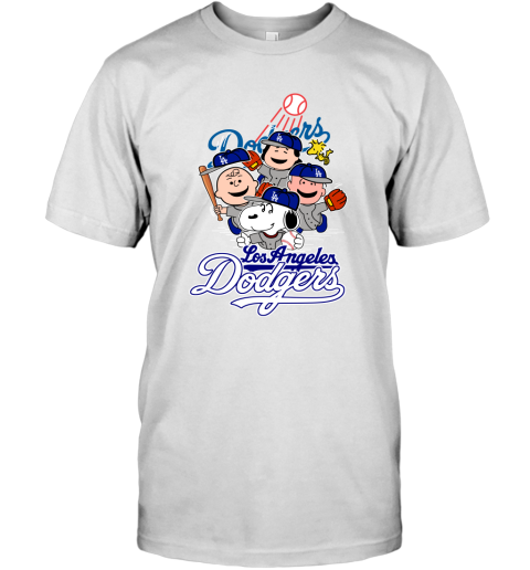 Charlie Brown And Snoopy Playing Baseball Los Angeles Dodgers MLB