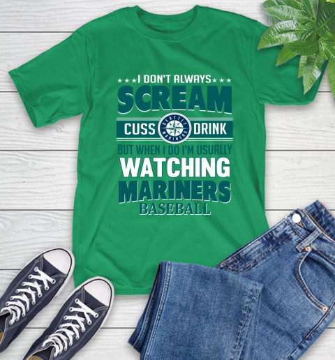Seattle Mariners MLB I Scream Cuss Drink When I'm Watching My Team T-Shirt 7