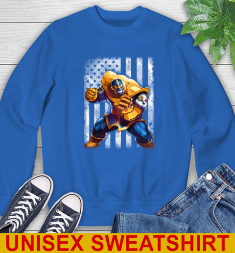 NFL Football Pittsburgh Steelers Thanos Marvel American Flag Shirt Sweatshirt 11