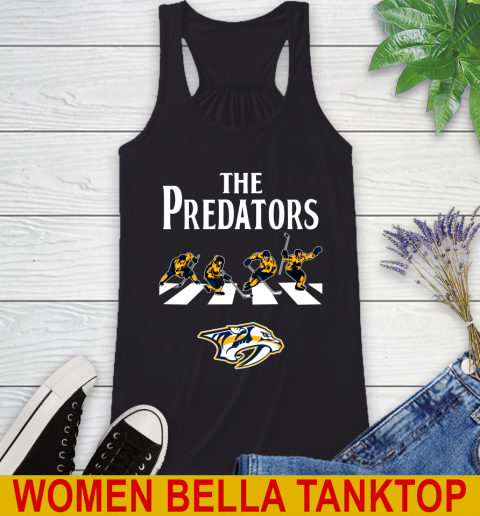 NHL Hockey Nashville Predators The Beatles Rock Band Shirt Racerback Tank
