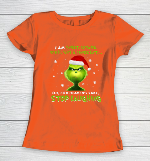 I Am Sweet Lovable Kind Shy Innocent Grinch Christmas Women's T-Shirt 3