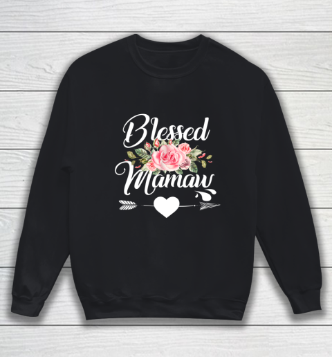 Blessed Mamaw Thanksgiving Christmas Floral Gift For Grandma Sweatshirt