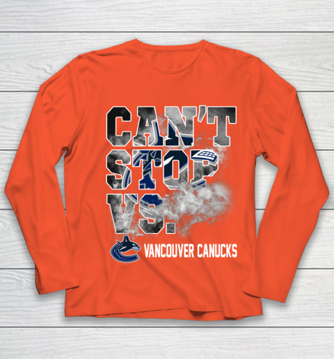 NHL Vancouver Canucks Hockey Can't Stop Vs Youth Long Sleeve 3