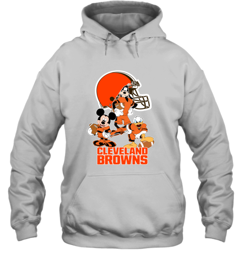 Mickey Donald Goofy The Three Cleveland Browns Football Hoodie