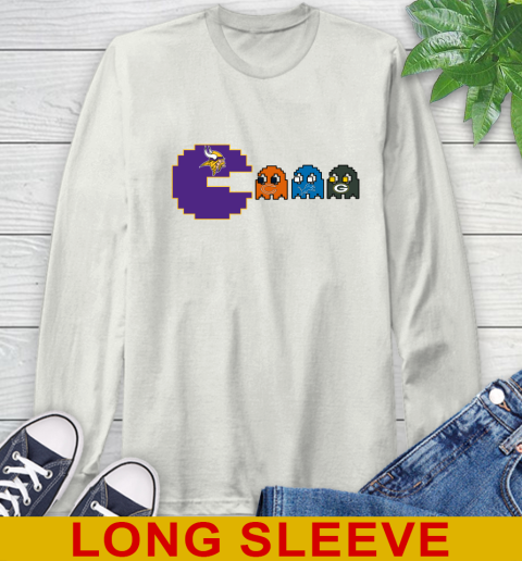 Minnesota Vikings NFL Football Pac Man Champion Long Sleeve T-Shirt 12