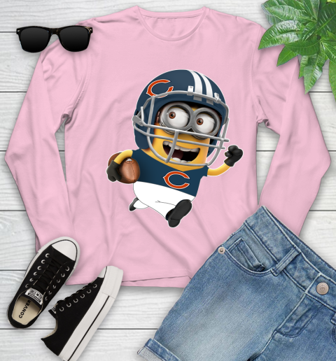 NFL Chicago Bears Minions Disney Football Sports Youth Long Sleeve 10