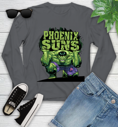 Phoenix Suns NBA Basketball Incredible Hulk Marvel Avengers Sports Youth Long Sleeve 8