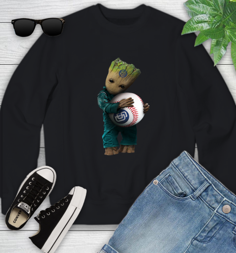 MLB Groot Guardians Of The Galaxy Baseball Sports San Diego Padres Youth Sweatshirt 2