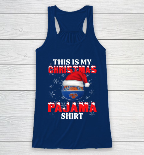 New York Knicks This Is My Christmas Pajama Shirt NBA Racerback Tank 6