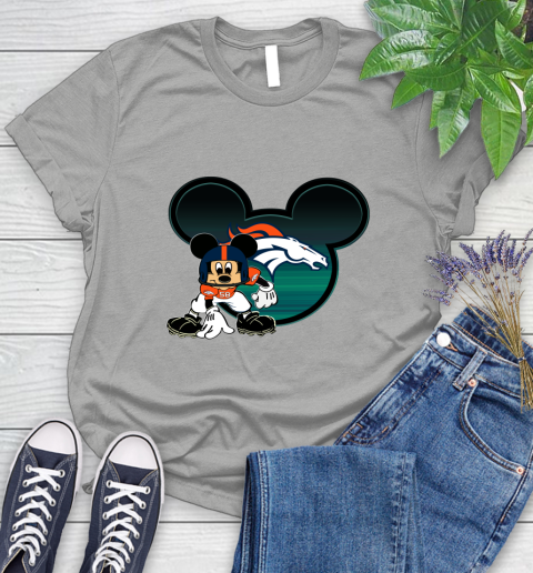 NFL Denver Broncos Mickey Mouse Disney Football T Shirt Women's T-Shirt 10