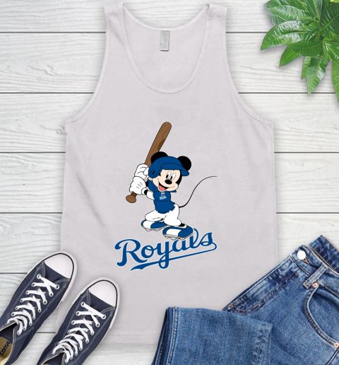 MLB Baseball Kansas City Royals Cheerful Mickey Mouse Shirt Tank Top 2