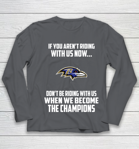 NFL Baltimore Ravens Football We Become The Champions Youth Long Sleeve 6
